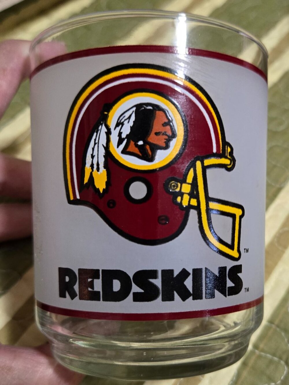 Vintage 1980's Washington Redskins Glass